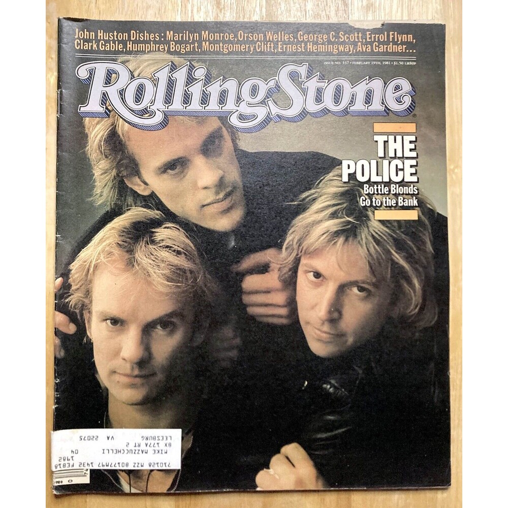 Rolling Stone Magazine No. 337 • The Police • Feb 1981 • John Huston